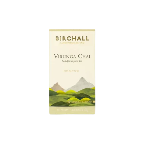 Birchall Virunga Chai Thee 15 Plantaardige Prismetheezakjes -Koffie Verkoop birchall virunga chai